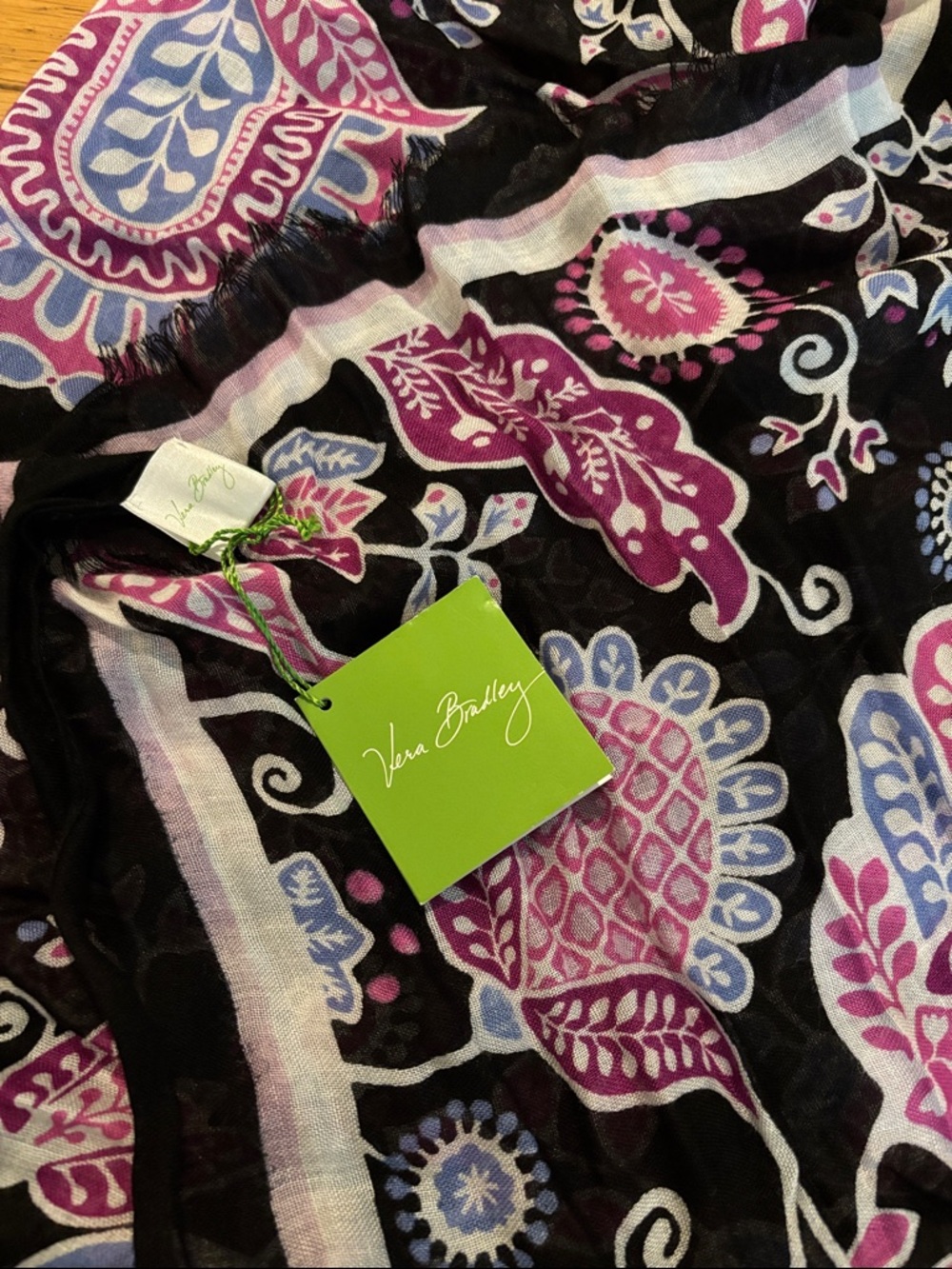 Vera Bradley soft fringe scarf in Alpine floral pattern new with tags (NWT)